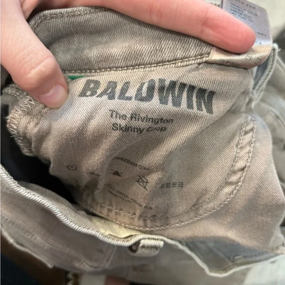 Baldwin The Rivington Skinny Crop Jeans Size 28 - Picture 3 of 7